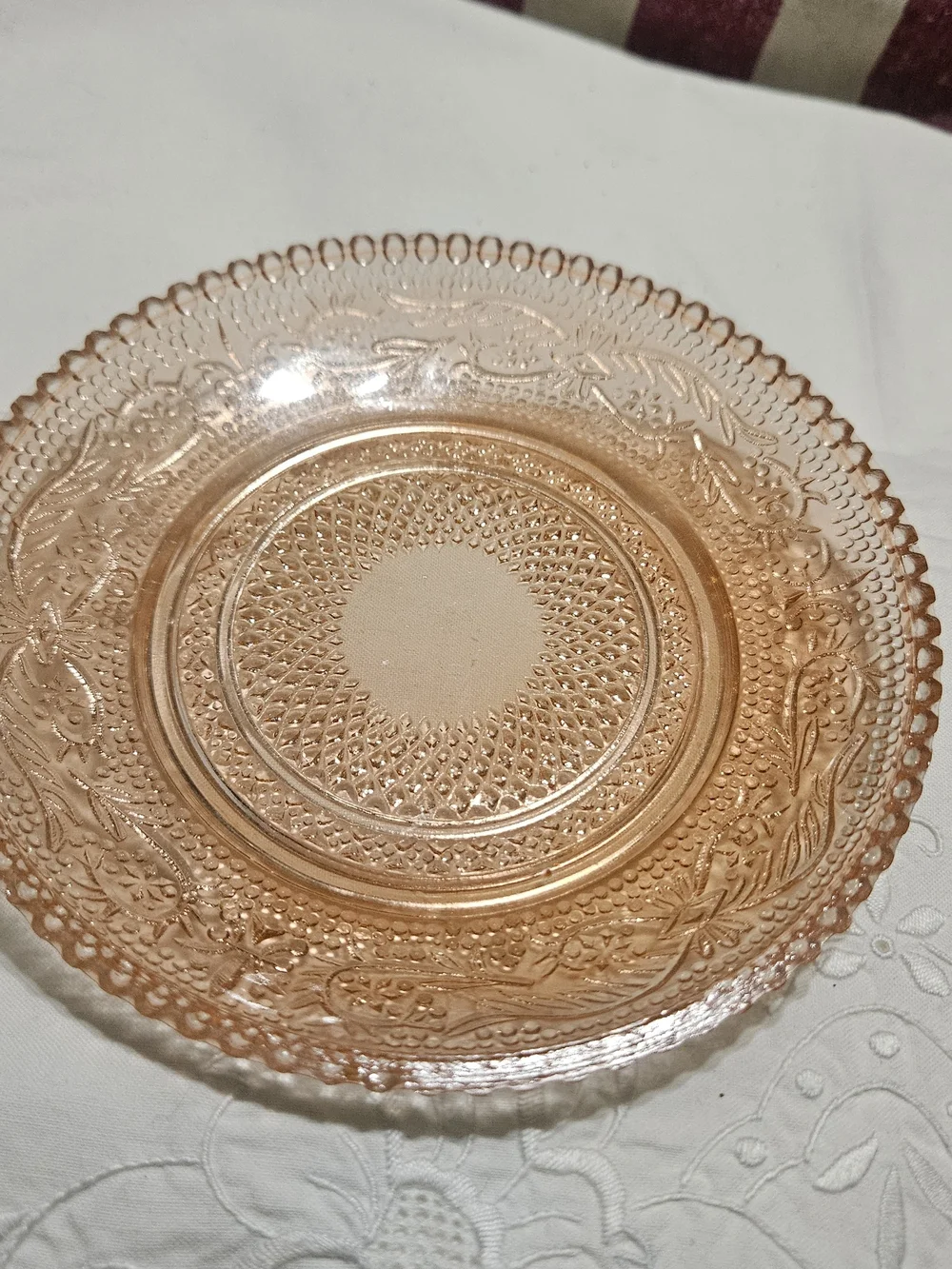 Trellis pattern produced by Indiana Glass 6 Inch Plates Set Of 2